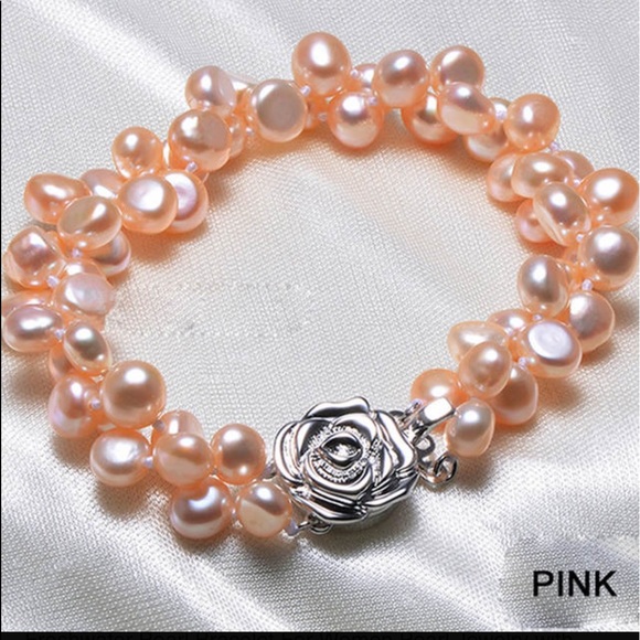 NEW🌺Pink Freshwater Twisted Pearl Bracelet - Picture 7 of 8